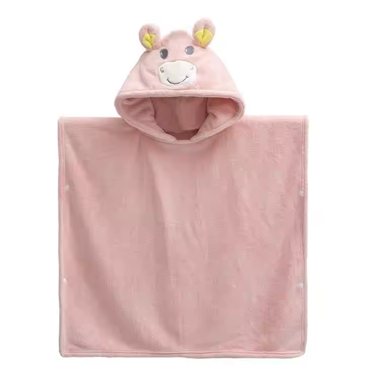 Children's Bath Towel Cape Absorbent Boys and Girls Bathrobe Winter Bamboo Hooded Baby Towel