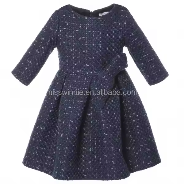 Kids Girl Winter Dress Latest Design Casual Style China Gguangzhou Wholesale Children Clothes