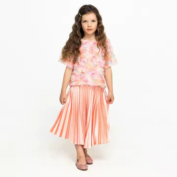 girls flower white dress
