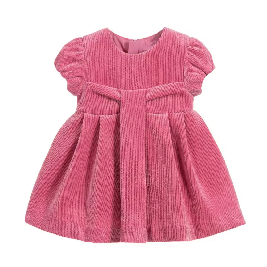 2025 Custom Fashionable Solid Pattern Winter Girls Party Dress Crocheted Technique for Age Group Children