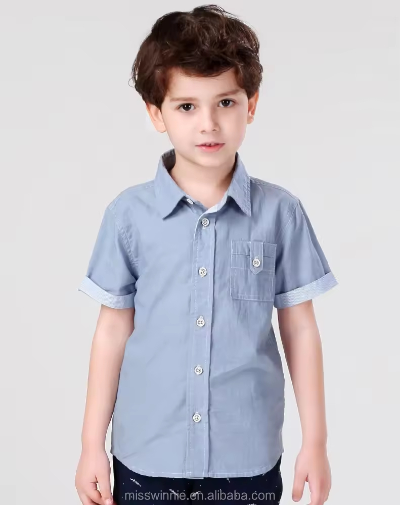 Wholesale High Quality Kids Casual Shirts Latest Fashion Designs for Boys