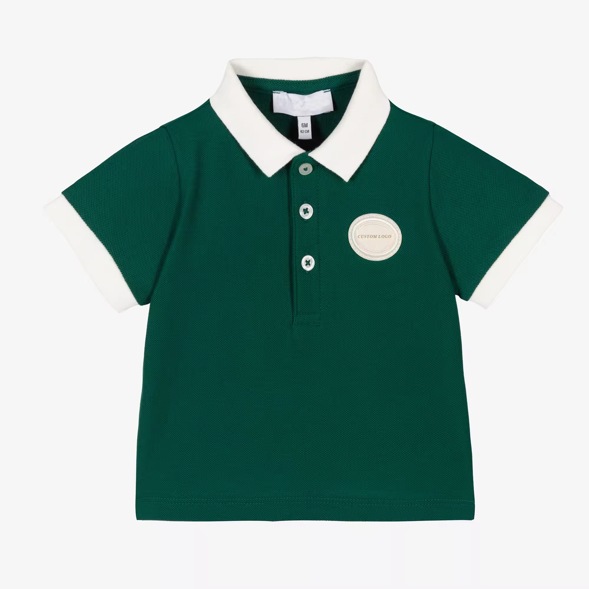 Custom logo Casual Style Boys Kids T-shirts Polo Shirts Cotton Pique Short Sleeve Hunter Green Boys T-shirts&polo Shirts