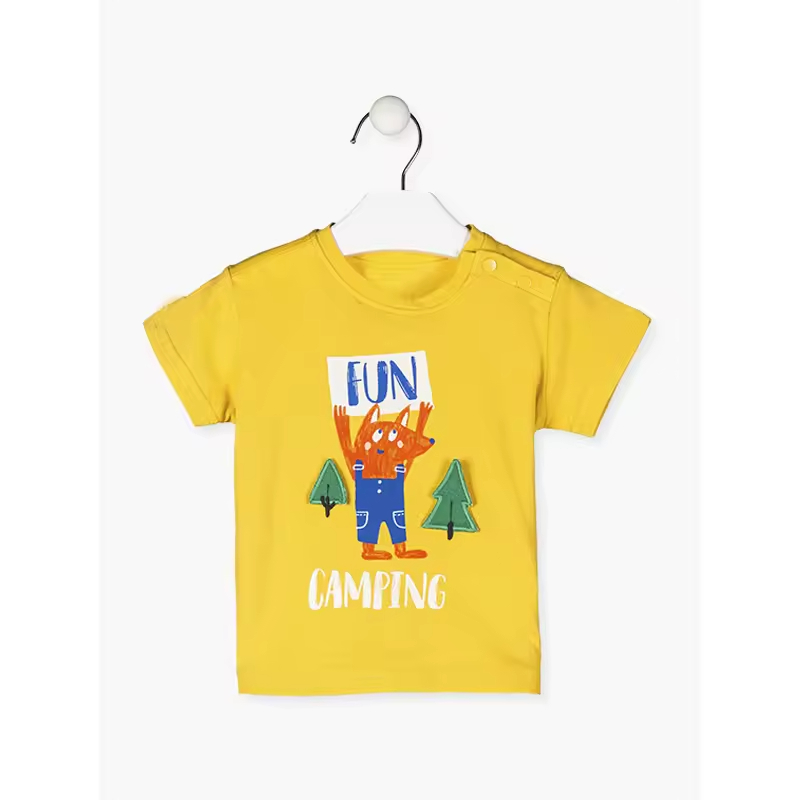 High Quality 100% Cotton O-Neck T-Shirts for Boys Casual Animal Print Jersey Breathable and Quick Dry Plus Size Available