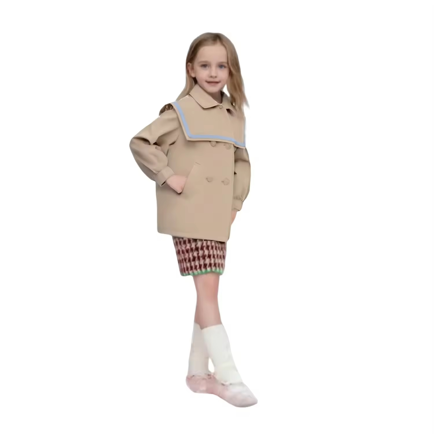 Guangzhou Gaoteng Coat for Girls Stylish Overcoat Outwear 8-16 Years Customization Style