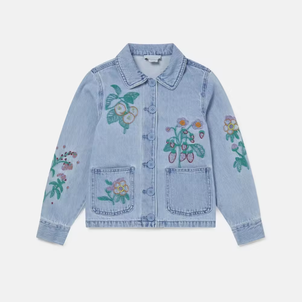 Manufacturer Direct Low Price Kids Denim Jackets Solid Pattern Fashion Trench Coats for Girls Printed Jean Jacket for Kids