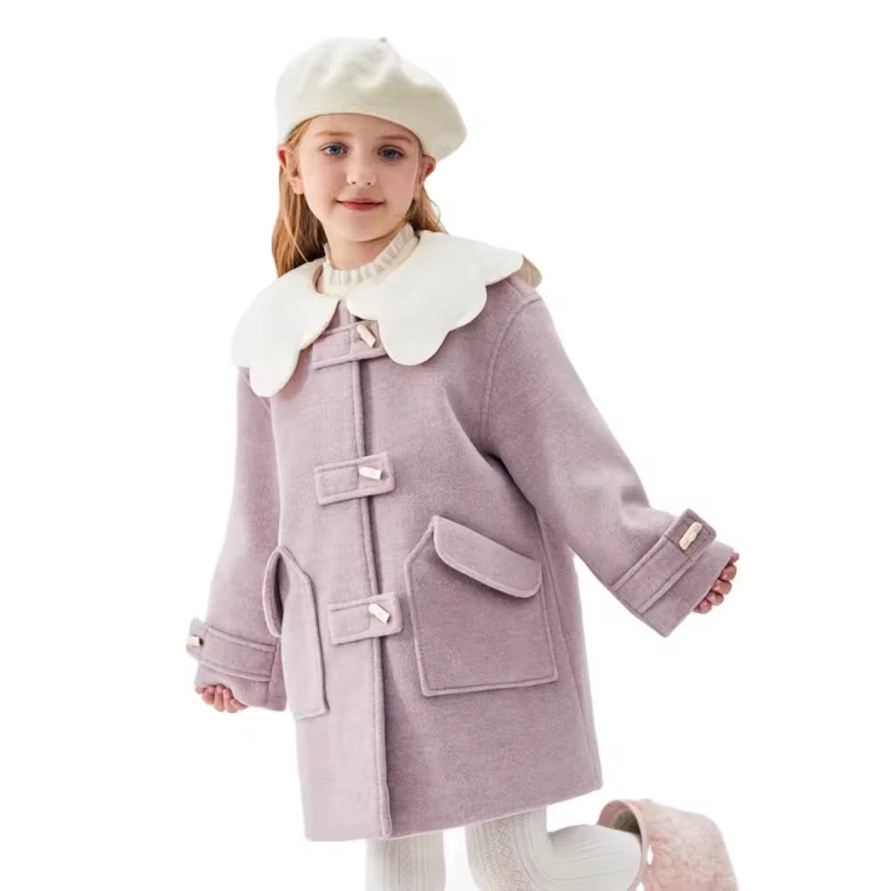 2024 Kids Winter Coats Fashionable Trench Design for Girls 5 Years and Under Solid Pattern Printed Techniques Price