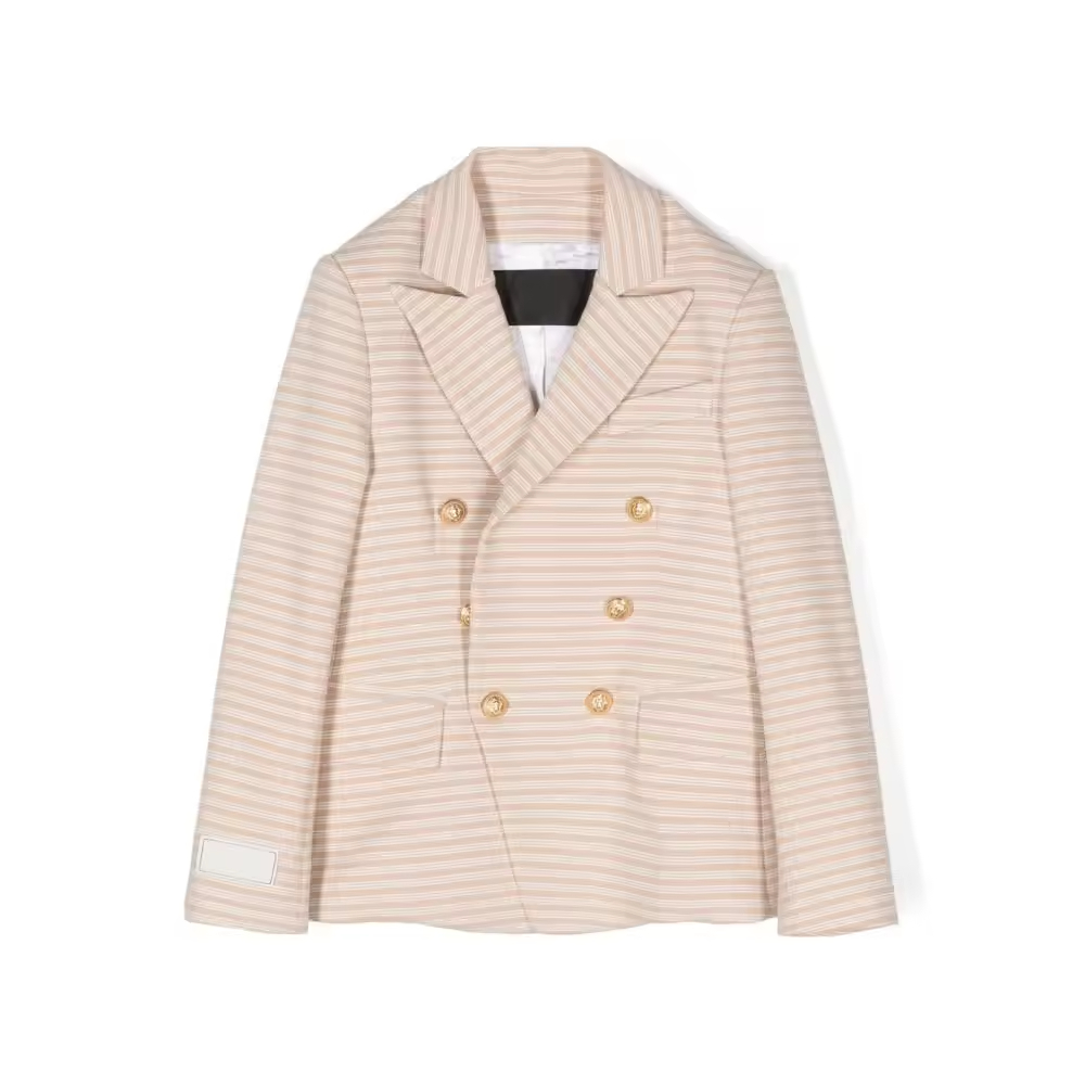 Guangzhou Custom Children's Formal Jackets Fashion Solid Trench Coats Plus Size Double Breasted Closure Wholesale