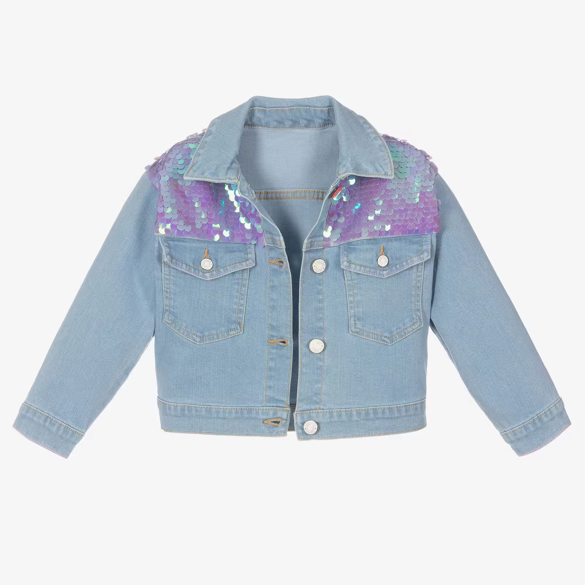 Guangzhou Personalized Kids Denim Jacket for Girls Aged 12 Solid Fashion Trench Coat With Plus Size Feature Printed Design