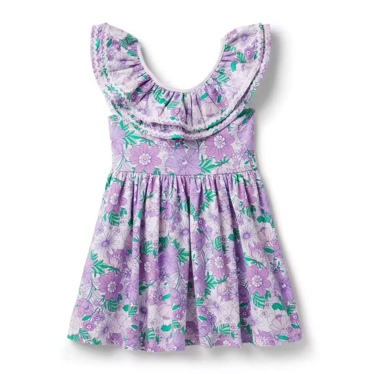 New Design Fuchsia Summer Dress for Children Casual Style With Sustainable and Floral Pattern for 4-Year-Old Baby Girl