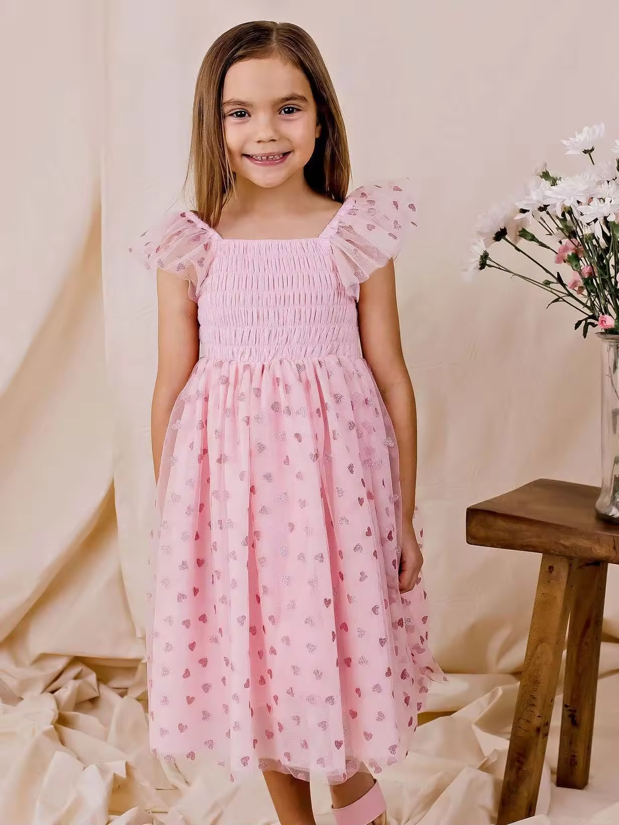 Custom High Quality pink Lace Children Girls Princess slip Dress in Spring Boutique Toddler Baby Girl Skirt Kids Clothing