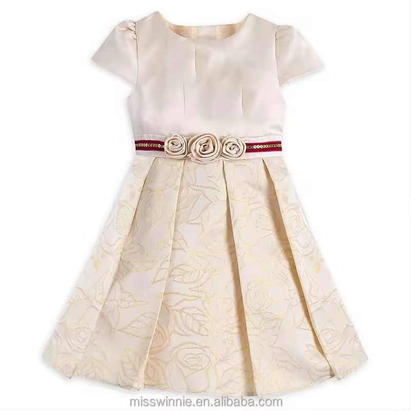 Boutique Floral Jacquard Embroidered Roses Dress Elegant Party Dress Design By Gaoteng