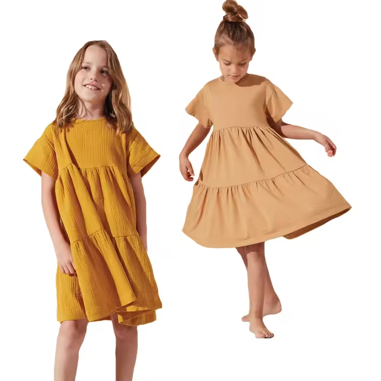 Fashion China Baby Dress Comfortable Simple Design Casual Dresses for Girls