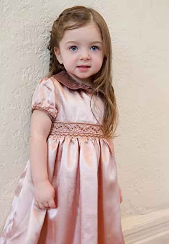 Pink Girl Party Dress Children Latest Frocks Designs Girl Wedding Dress